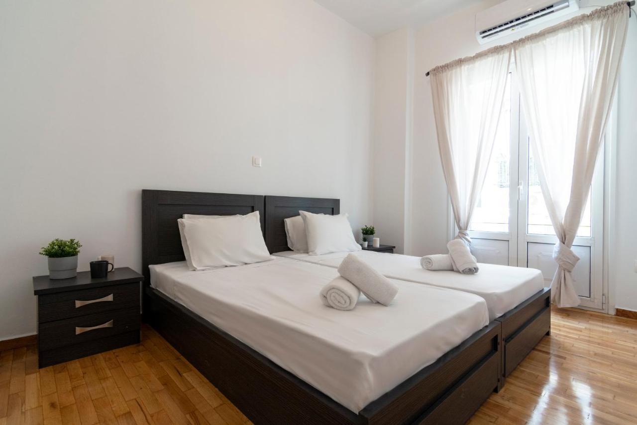 Modern 2Bd Apt In Athens , 3-Min Metro Luaran gambar