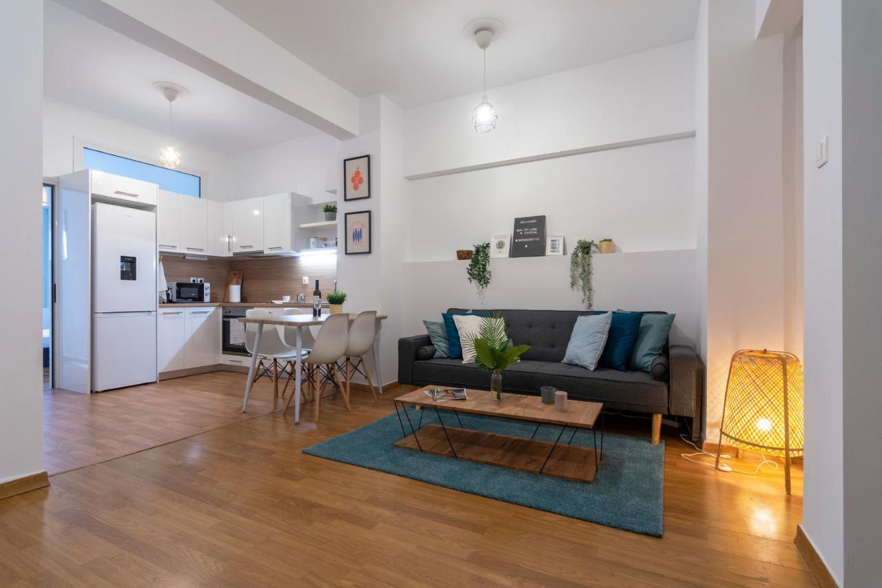 Modern 2Bd Apt In Athens , 3-Min Metro Luaran gambar